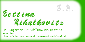 bettina mihalkovits business card